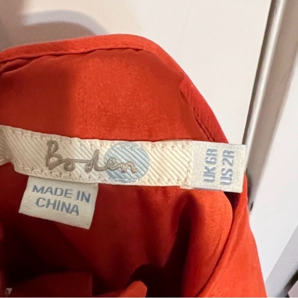 Boden Orange Sleeveless Dress - Picture 2 of 8